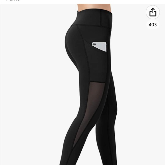 Women's Yoga Leggings with Side Pockets & Tummy Control- Medium - Picture 3 of 7